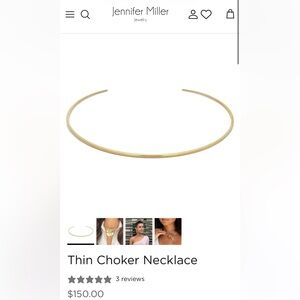 Jennifer Miller Jewelry Thin Choker w/ disc charm